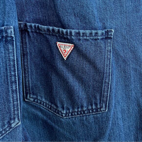 Vintage Guess Denim Overalls 28 Medium Blue Y2K - Picture 5 of 6
